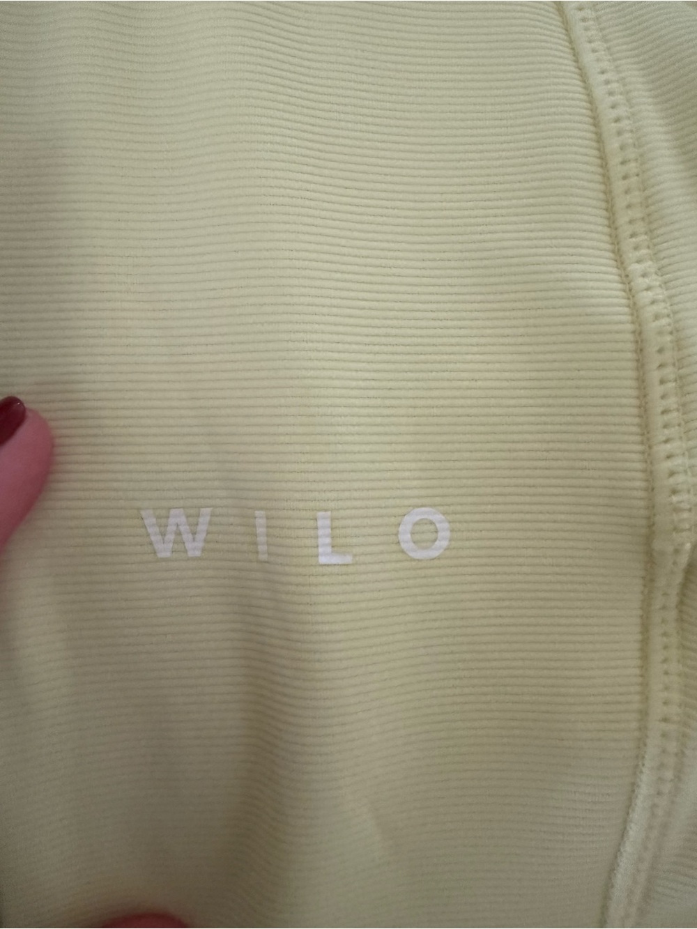 WILO Women's Ribbed Bike Shorts in Pale Yellow